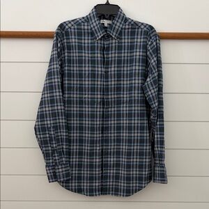 Peter Millar Navy and grey Checkered Shirt